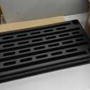 IRIS USA 4-Shelf Heavy Duty Plastic Storage Shelves, 160lb Capacity, 48"H x 24"W x 12"D, Medium Modular Shelving Unit Storage Organizer for Garage, Home, Bathroom & Laundry, Storage Rack - Black