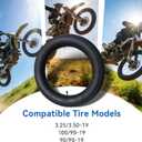 2-Pack 3.25/3.50-19 Inner Tube 90/90-19 100/90-19 Dirt Bike Tube | TR4 Straight Valve Stem