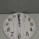 Wall Clock 12 Inch, Grey Wall Clocks Battery Operated Silent Non Ticking, Vintage Rustic Wooden Clocks Decorative for Kitchen Bathroom, Living Room, Bedrooms, Dining Room, Office (12")