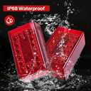 LIMICAR Trailer Lights LED Kit, 6" Boat Trailer Lights LED Submersible Kit, Boat & Utility Trailer Kit w/25ft Wiring