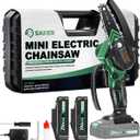 Saker Mini Chainsaw,2025 New Upgrade Electric Chainsaws, Portable Chain Saw Cordless Battery Powered, Small Handheld Chain Saws Pruning Shears Saw for Wood Tree Branches, Courtyard and Garden