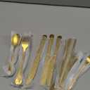 30 Pcs Gold Silverware Set Service for 6, Premium Stainless Steel Flatware Set, Cutlery Utensil Set, Durable Home Kitchen Eating Tableware Set, Include Fork Knife Spoon Set, Dishwasher Safe