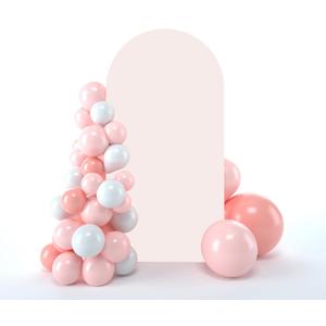 bricia Wedding Arch Backdrop Stand Cover, 6.6FT Double Sided Stretchy Arch Cover Fitted Wedding Birthday Party Banquet Decoration (Blush Pink 79.2''Lx39.6''W)