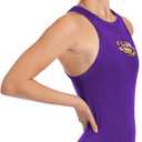 2 x NCAA Womens Binding Tank Top, Sleeveless Athletic Fit, Racerback (Purple, XL)