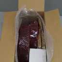 PULOTE 175PCS Clear Red Plastic Plates with Gold Rim & Gold Plastic Silverware Include 25 Dinner Plates, 25 Dessert Plates, 25 Knives, 25 Forks, 25 Spoons, 25 Cups, 25 Napkins for Party&Christmas