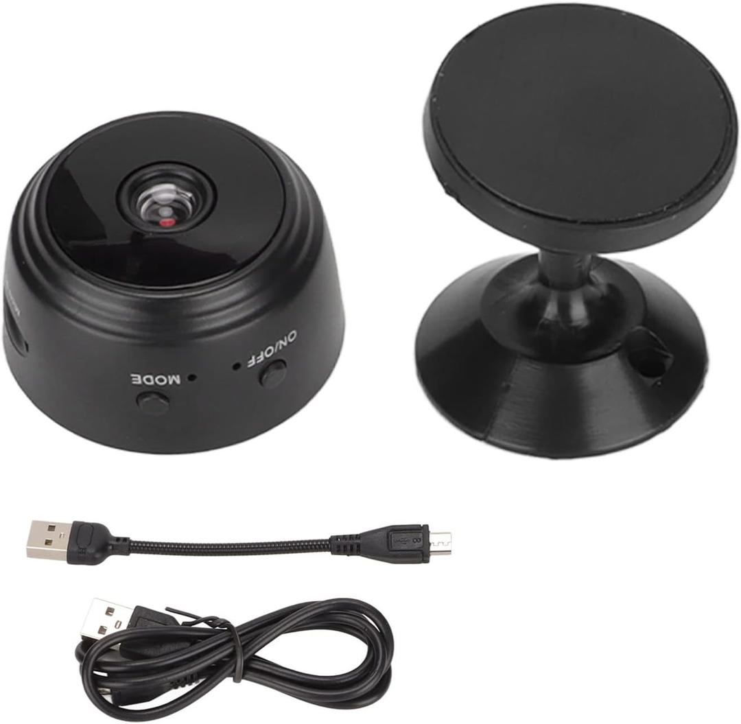 Mini Indoor Security Camera, Compact Indoor Smart Security Camera, 1080P Nightshot Mini Size Wide Viewing Angle Video Recording Security Camera