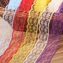 BENECREAT 20 Rolls 200 Yards Mixed Color 7/8" Wide Floral Pattern Fabric Lace Ribbon by The Roll for Wedding Decorating, Sewing, Hair Bow Making, Gift Wrapping