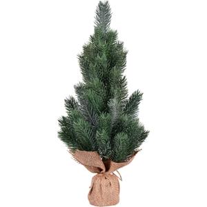 Vickerman rbol de Navidad artificial de abeto azul de 15 pulgadas, sin luz, paquete de 2, rbol de Navidad de abeto sinttico, decoracin de temporada para interiores del hogar