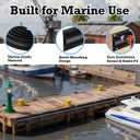 Boat Dock Bumpers, 13 Feet/26 Feet Dock Edging Guard for Piling and Pier Rub Rail for Boats Protection Black Dock Fender Bumper Includes Mounting Screws