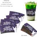 20 Pcs Halloween Coffee Cups Sleeves, Disposable Paper Cup Sleeves Halloween Coffee Sleeves for 12oz 16oz Hot Chocolate Coffee Tea or Cold Beverage (Black)