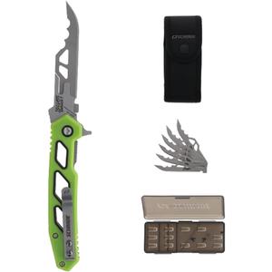 Schrade Enrage Phantom Replaceable Blade Knife with Carbon Fiber Handle, Pocket Clip, and Frame Lock for EDC, Everyday Carry, Hunting
