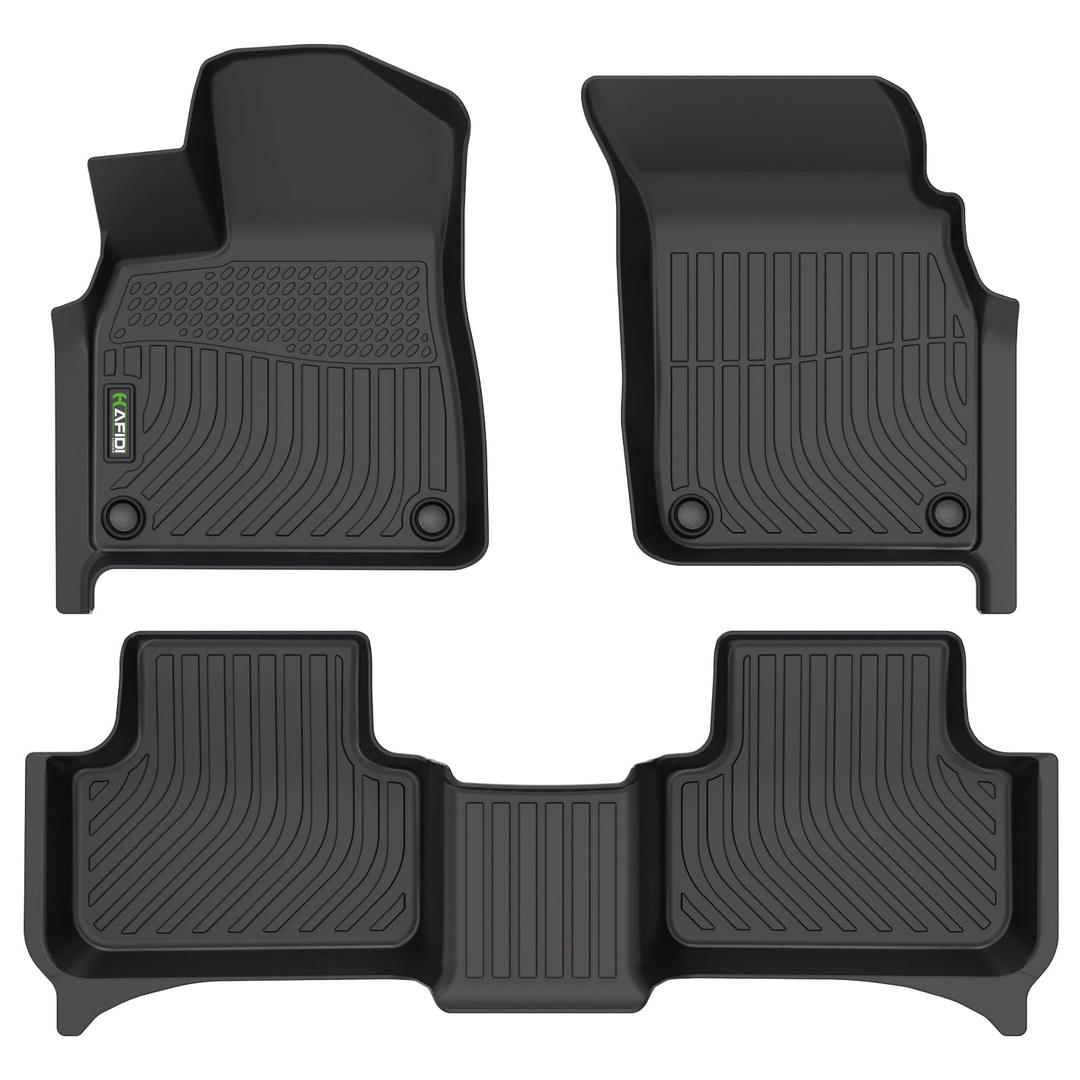 HAFIDI® Floor Mats Fit for Honda Civic 2006-2011 (Only Sedan Model/Not Fit Coupe) All Weather Protection TPE Car Floor Liners, Fits 1st & 2nd Row Full Set Custom Accessories, Black