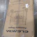 ELEMARA Wagon Stroller 4 Seater, Premium Stroller Wagon for 4 Kids, Foldable All-Terrain Wagon for Kids with Canopy, Adjustable Push/Pull Handles,Convertible High Seat&Organizer, Black