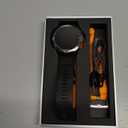 Military Smart Watches Built-in GPS, 170+ Sport Modes for Men with Flashlight, Smartwatch for Android Phones and iPhone, 1.43" AMOLED Screen Bluetooth Call Compass Altimeter (Black & Orange (2 Bands))