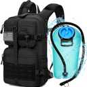 1050D Tactical Hydration Backpack with 3L TPU Water Bladder, Military Molle Water Backpack Perfect for Men & Women, Hydration Pack for Hiking, Biking, Running, Climbing, Hunting, Daily Use