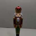 Nutcracker Decoration with Music and LED Lights Red Green Nutcracker Soldier Doll Christmas Table Figurine Holiday Home Decor Unique Festive Gift for Family & Friends