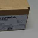 Amazon Essentials womens Flat Strap Sandals (5, Black Patent)