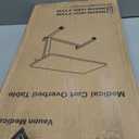 Vaunn Medical Pneumatic Adjustable Overbed Bedside Table with Wheels (Hospital and Home Use) (Black)