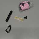 JOREMX for AirPods Pro 3 Case (2025) with Phone Stand,（with Automatic Snap Switch） Carbon Fiber Design Protection Cover with Cleaning Pen,Pink