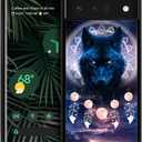 CARLOCA Compatible with Google Pixel 6 Pro Case,Wolf Nebula Moon Pattern,Ultra Protection Shockproof Soft Silicone TPU Non-Slip Back for Google Pixel 6 Pro