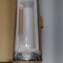 Incense Holder for Sticks, Anti-Ash Flying Incense Burner with 30 Incense Sticks, Detachable Glass Ash Catcher (Black)