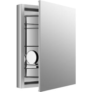 Kohler 99007-NA Verdera® Recessed or Surface Mount Bathroom Medicine Cabinet with Mirror, Bathroom Wall Cabinet with Interior Magnifying Mirror, Slow-Close Doors, 24 in. W x 30 in. H
