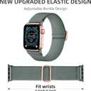 DaQin 3 Pack Stretchy Solo Loop Compatible with Apple Watch Bands for Women 42mm 41mm 40mm 38mm, Soft Nylon Braided Elastic Strap for iWatch Band Series 11 10 9 8 7 6 5 4 3 SE Ultra 3 Ultra 2 Ultra