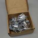 8 Sets 1-1/4"" x 1-1/4"" O.D. 45 Degree Conduit Clamp Fittings Connectors Chain Link Fence Clamp, Steel Tee 2 Way Angle Connector, Thickness 2.4 mm, Fits Pipe O.D.: 1-1/4"", Silver, GD218-T8