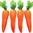 4 Pcs Artificial Fake Vegetables Carrots Decor - Faux Lifelike Simulation Plastic Carrot for Home House Kitchen Party Decoration - Artificial Vegetable Fake Carrots