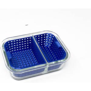 Dual Dunk Iso Soak Cleaning Station (Small, Blue)