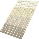 MBOSS Bath Tub Shower Mat Non Slip Bathtub Mats for Bathroom Shower Floor Mat Bath Mats for Shower Tub Anti Slip Shower Mat with Drain Hole and Large Suction Cups (27.5" x 15.7" (Rectangular), 4-color Gradient Beige)