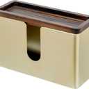 MyGift Gold Paper Towel Holder - Wall Mounted Paper Towel Dispenser & Bathroom Napkin Holder