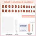 2 x Blue French Tips Press On Nails Short Almond, Flower Heart Sticke On Nails, Designer Reusable Acrylic Nails Press Ons, Fake Nails With Glue On Nails, Daily Wea False Nails For Women (24 Pieces (Pack of 1))