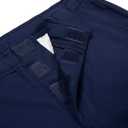 Izod Boys' School Uniform Adaptive Chino Shorts, Adjustable Waistband, Velcro Closure, and Faux Buttons (7, Navy)