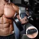 Original Weight Lifting Grips for Men Women Palm Protection, Ergonomics Fingerless Rubber Gym Hand Grips for Weight Lifting, Deadlifts, Gym Workout Gloves for Bodybuilding (Black)