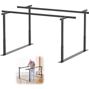 YEEZOO Parallel Bars for Physical Therapy 7FT, Adjustable Height & Width Walking Assist bar for Rehabilitation & Walking Balance Issues(7FT/214cm)