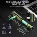 EDC Flashlight Rechargeable,800 Lumen Small Flashlight with Magnetic Clip & Base, 11 Modes LED Flashlight,Glass Breaker&Bottle Opener, USB-C Flashlight for Working,Home and Emergency