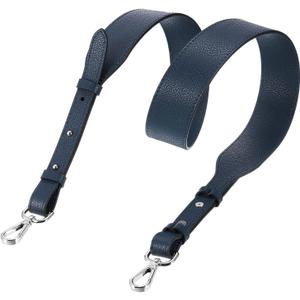 uxcell Leather Purse Strap, Adjustable Crossbody Replacement Straps for Handbags, Shoulder Bag (Navy Blue, Silver Clasp)