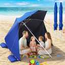 Beach Shelter Umbrella - 2Pack UPF 50+ Camping Umbrella with Side Panels