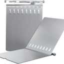 Metal Clipboard, Aluminum Heavy Duty Clipboard with Cover, Rust Proof & Protect Documents from Spilled Liquid, Letter Size Paper Holder with High Capacity Clip, Greate for Business or Study (Dual Plates)