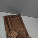 TESLYAR Wood Phone Docking Station for Men - Desk or Nightstand Organizer - Birthday Gifts for Husband, Dad - Anniversary Idea from Wife - Key Holder, Stand Wallet, Watch & Essentials (Bourbon Brown)