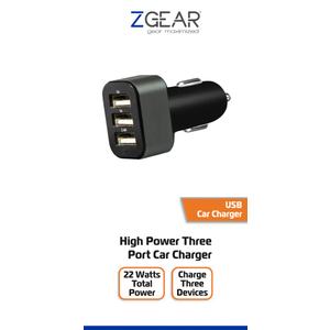 Zgear Fast Charge Car Charger 22 Watts