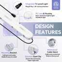 JTT 60W 4FT LED Vapor Proof Light with Plug 7800LM 6Pack -ETL Certification