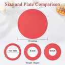 SHACOS 100 pcs Christmas Disposable Round Paper Placemats 13 inch Colored Paper Place Mats for Wedding Birthday Party Bridal Baby Shower Table Decoration, Red