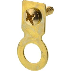Hillman 122225 Flat Ring Hanger with Screw, Brass Plated, Gold, Pack Of 3