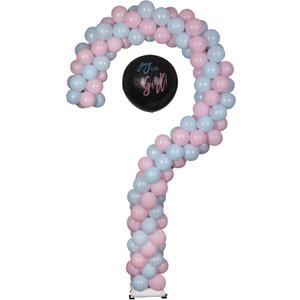 YALLOVE Metal Question Mark Balloon Stand for Baby Gender Reveal, 7.75 Feet Height Adjustable Balloon Arch Frame for Boy or Girl Party Decoration