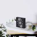 Funny Christmas Wooden Box Sign Plaque Ho Ho Ho Snowflake Black Wood Box Sign Rustic Art Home Shelf Desk Decor 5 x 5 x 1 Inches