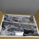 Furologee Kitchen Bakers Rack with Power Outlet, Microwave Oven Stand with Storage 4 Tiers, Coffee Bar Table with 6 S Hooks, Kitchen Storage Shelf Rack for Spices, Pots, Rustic Brown (22inch)