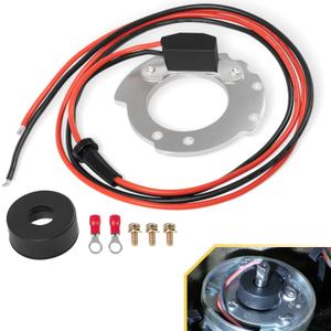 1244A Electronic Ignition Conversion Kit Compatible with Ford 4-Cylinder Tractors for Jubilee 500 600 700 800 Series, 12V Negative Ground, Side Mount Distributor, Points to Electronic Ignitor Upgrade
