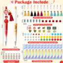 CNhoqc Teacher Appreciation Ballpoint Pens - 12-Set Teacher Appreciation Week Retractable Beadable Ballpoint Pen Wooden Bead Tassel Resealable Foil Pouch Bag Office School Writing Supplies Party Favor